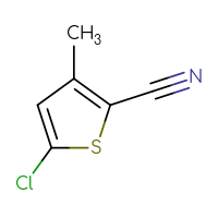 Chemical structure of 5-chloro-3-methylthiophene-2-carbonitrile - CSSB00010882451