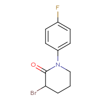 Chemical structure of 3-bromo-1-(4-fluorophenyl)piperidin-2-one - CSSB00012034536
