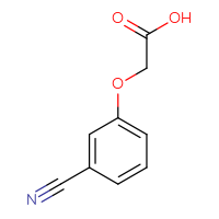 Chemical structure of 2-(3-cyanophenoxy)acetic acid - CSSB00000230692