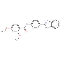 Chemical structure of N-[4-(1H-1,3-benzodiazol-2-yl)phenyl]-2,4-dimethoxybenzamide - CSSB00046246640