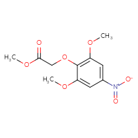 Chemical structure of methyl 2-(2,6-dimethoxy-4-nitrophenoxy)acetate - CSSB00020600371