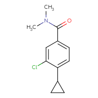 Chemical structure of 3-chloro-4-cyclopropyl-N,N-dimethylbenzamide - CSSB06966559691