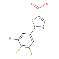 Chemical structure of 2-(3,4,5-trifluorophenyl)-1,3-thiazole-5-carboxylic acid - CSSB00005553952