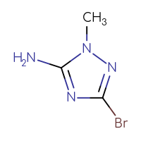 Chemical structure of 3-bromo-1-methyl-1H-1,2,4-triazol-5-amine - CSSB00010296169