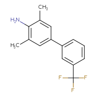 Chemical structure of 3,5-dimethyl-3'-(trifluoromethyl)-[1,1'-biphenyl]-4-amine - CSSB00161176543