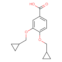 Chemical structure of 3,4-bis(cyclopropylmethoxy)benzoic acid - CSSB00016994865