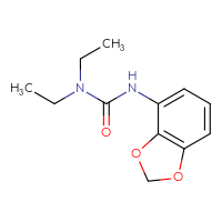 Chemical structure of 1-(2H-1,3-benzodioxol-4-yl)-3,3-diethylurea - CSSB01995884142
