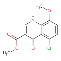 Chemical structure of methyl 5-chloro-8-methoxy-4-oxo-1,4-dihydroquinoline-3-carboxylate - CSSB00004590217