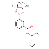Chemical structure of N-[1-(oxetan-2-yl)ethyl]-3-(4,4,5,5-tetramethyl-1,3,2-dioxaborolan-2-yl)benzamide - CSSB06613612521