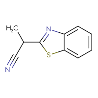 Chemical structure of 2-(1,3-benzothiazol-2-yl)propanenitrile - CSSB00041358566