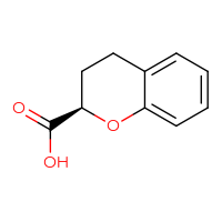 Chemical structure of (2R)-3,4-dihydro-2H-1-benzopyran-2-carboxylic acid - CSSB00015367216