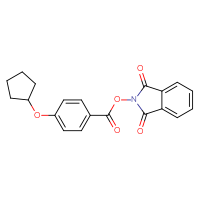 Chemical structure of 1,3-dioxo-2,3-dihydro-1H-isoindol-2-yl 4-(cyclopentyloxy)benzoate - CSSB00116223695