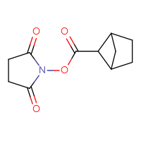 Chemical structure of 2,5-dioxopyrrolidin-1-yl bicyclo[2.1.1]hexane-5-carboxylate - CSSB14907832031