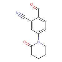 Chemical structure of 2-formyl-5-(2-oxopiperidin-1-yl)benzonitrile - CSSB00020651499