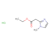 Chemical structure of ethyl 2-(1-methyl-1H-imidazol-2-yl)acetate hydrochloride - CSSB00000742781
