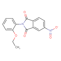 Chemical structure of 2-(2-ethoxyphenyl)-5-nitro-2,3-dihydro-1H-isoindole-1,3-dione - CSSB00121620458
