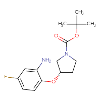 Chemical structure of tert-butyl (3S)-3-(2-amino-4-fluorophenoxy)pyrrolidine-1-carboxylate - CSSB00054880568