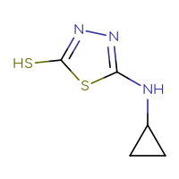 Chemical structure of 5-(cyclopropylamino)-1,3,4-thiadiazole-2-thiol - CSSB00000195551