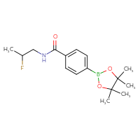 Chemical structure of N-(2-fluoropropyl)-4-(4,4,5,5-tetramethyl-1,3,2-dioxaborolan-2-yl)benzamide - CSSB02519414487