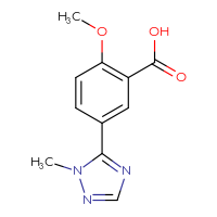 Chemical structure of 2-methoxy-5-(1-methyl-1H-1,2,4-triazol-5-yl)benzoic acid - CSSB06582356468