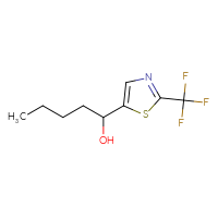 Chemical structure of 1-[2-(trifluoromethyl)-1,3-thiazol-5-yl]pentan-1-ol - CSSB00014107328