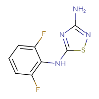Chemical structure of N5-(2,6-difluorophenyl)-1,2,4-thiadiazole-3,5-diamine - CSSB00015124766