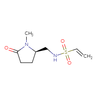 Chemical structure of N-{[(2R)-1-methyl-5-oxopyrrolidin-2-yl]methyl}ethene-1-sulfonamide - CSSB20598735775