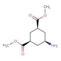 Chemical structure of 1,3-dimethyl (1R,3S,5s)-5-aminocyclohexane-1,3-dicarboxylate - CSSB00138560112