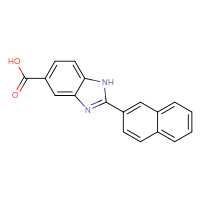 Chemical structure of 2-(naphthalen-2-yl)-1H-1,3-benzodiazole-5-carboxylic acid - CSSB00102955550