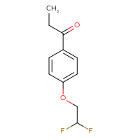 Chemical structure of 1-[4-(2,2-difluoroethoxy)phenyl]propan-1-one - CSSB00011375519