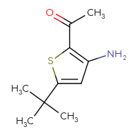 Chemical structure of 1-(3-amino-5-tert-butylthiophen-2-yl)ethan-1-one - CSSB00000041929