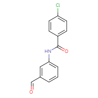 Chemical structure of 4-chloro-N-(3-formylphenyl)benzamide - CSSB00000595112