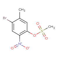 Chemical structure of 4-bromo-5-methyl-2-nitrophenyl methanesulfonate - CSSB09892074626