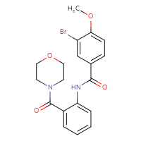 Chemical structure of 3-bromo-4-methoxy-N-[2-(morpholine-4-carbonyl)phenyl]benzamide - CSSB00020575461