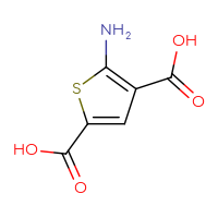 Chemical structure of 5-aminothiophene-2,4-dicarboxylic acid - CSSB00009917019