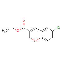 Chemical structure of ethyl 6-chloro-2H-chromene-3-carboxylate - CSSB00011205908