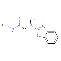 Chemical structure of 2-[(1,3-benzothiazol-2-yl)(methyl)amino]-N-methylacetamide - CSSB00026965092