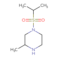 Chemical structure of 3-methyl-1-(propane-2-sulfonyl)piperazine - CSSB00012275503