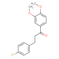 Chemical structure of 1-(3,4-dimethoxyphenyl)-3-(4-fluorophenyl)propan-1-one - CSSB00020651083