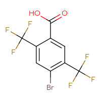 Chemical structure of 4-bromo-2,5-bis(trifluoromethyl)benzoic acid - CSSB00032006549