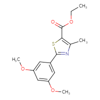 Chemical structure of ethyl 2-(3,5-dimethoxyphenyl)-4-methyl-1,3-thiazole-5-carboxylate - CSSB06591408123