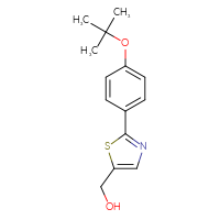 Chemical structure of {2-[4-(tert-butoxy)phenyl]-1,3-thiazol-5-yl}methanol - CSSB00070814315