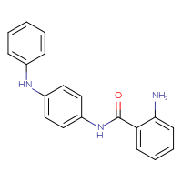 Chemical structure of 2-amino-N-[4-(phenylamino)phenyl]benzamide - CSSB00020582949