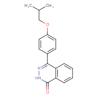 Chemical structure of 4-[4-(2-methylpropoxy)phenyl]-1,2-dihydrophthalazin-1-one - CSSB06593063791