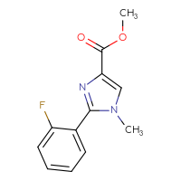 Chemical structure of methyl 2-(2-fluorophenyl)-1-methyl-1H-imidazole-4-carboxylate - CSSB00133342700