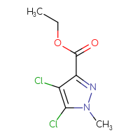 Chemical structure of ethyl 4,5-dichloro-1-methyl-1H-pyrazole-3-carboxylate - CSSB00035361566