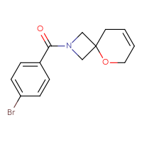 Chemical structure of 2-(4-bromobenzoyl)-5-oxa-2-azaspiro[3.5]non-7-ene - CSSB01171372073