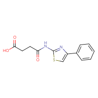 Chemical structure of 3-[(4-phenyl-1,3-thiazol-2-yl)carbamoyl]propanoic acid - CSSB00020584690