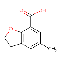 Chemical structure of 5-methyl-2,3-dihydro-1-benzofuran-7-carboxylic acid - CSSB00009853107