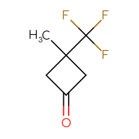 Chemical structure of 3-methyl-3-(trifluoromethyl)cyclobutan-1-one - CSSB06359037197